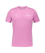 T shirt Babolat Crew Neck Pink Logo White 2025 Juan Lebrón Padel Clothes Babolat