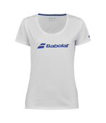 T shirt Babolat Exercise Tee Woman White/White 2025 Padel Clothes Babolat