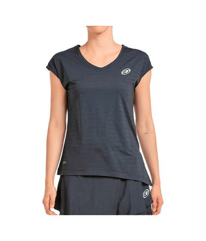 T shirt Bullpadel Adoros Women 2025 Black Padel Clothes Bullpadel