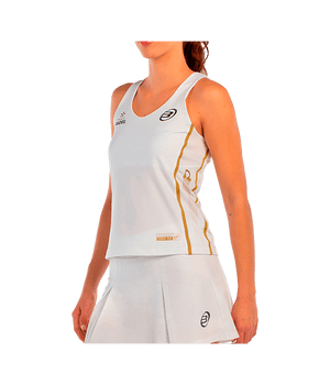 T shirt Tirantes Bullpadel Acora Women White 2025 Premier Padel Padel Clothes Bullpadel
