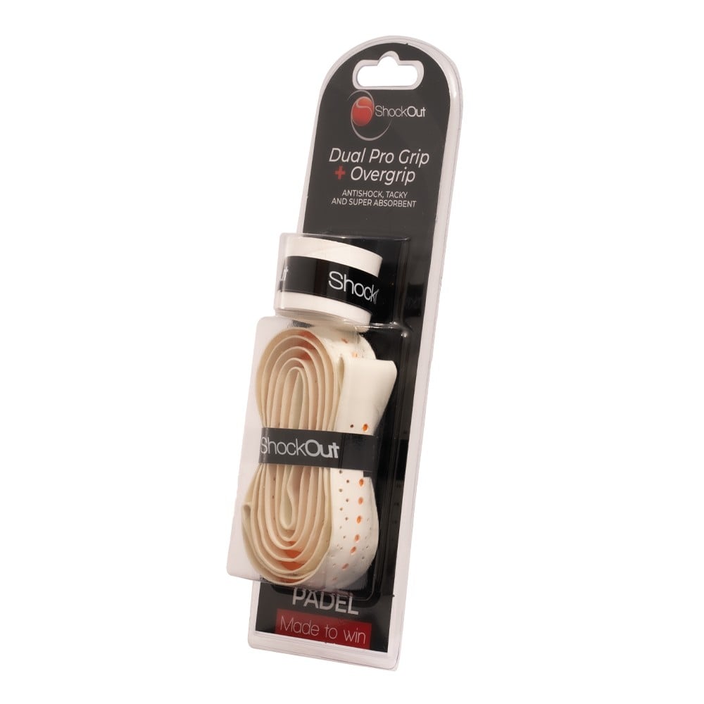 Dual Grip y Overgrip SHOCKOUT White Accessories ShockOut