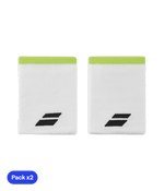 Babolat Cortas Jumbo White/Green (Pack x 2) Wristband Wristband Babolat
