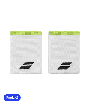 Babolat Cortas Jumbo White/Green (Pack x 2) Wristband Wristband Babolat