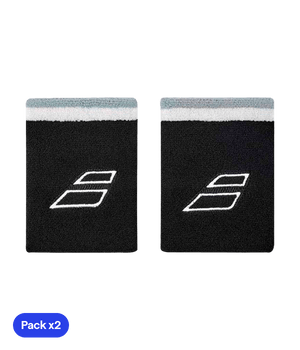 Babolat Terry Jumbo Black/White (Pack x2) Wristband Wristband Babolat