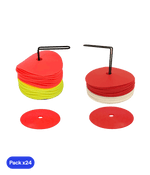 Zastor Pack of 24 flat rubber cones Court & Training Zastor