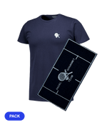 Pack Padel Team Gourmet: T shirt Gourmet Blue Men + Toalla Padel Clothes Gourmet