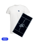 Pack Padel Team Gourmet: T shirt Gourmet Blanca Men + Toalla Padel Clothes Gourmet