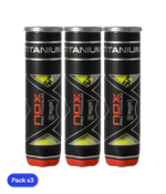 NOX Pro Titanium Padel Balls (x4)(Pack x3) Padel Balls Nox