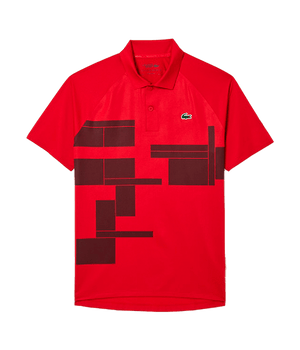 Polo Lacoste Djokovic Red/Black 2025 Padel Clothes Lacoste