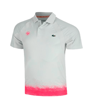 Polo Lacoste Roland Garros White/Pink 2025 Padel Clothes Lacoste