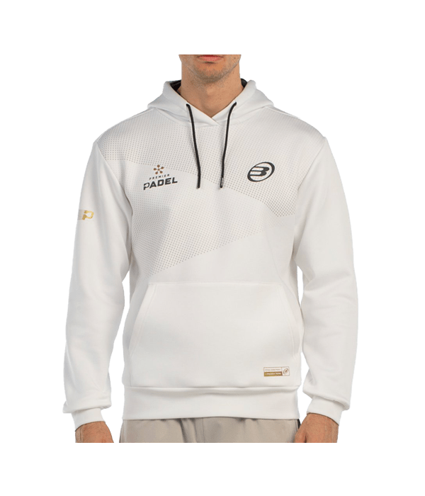 Hoodie Bullpadel Baque White 2025 Padel Clothes Bullpadel