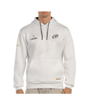 Hoodie Bullpadel Baque White 2025 Padel Clothes Bullpadel
