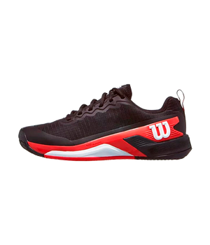 Wilson Rush Pro 4.5 Clay Black/Infrared/White 2025 Padel Shoes Zapatillas Wilson
