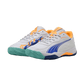 Puma Nova Smash White-Blue-Heat Fire-Black 2025 Padel Shoes Padel Shoes Puma
