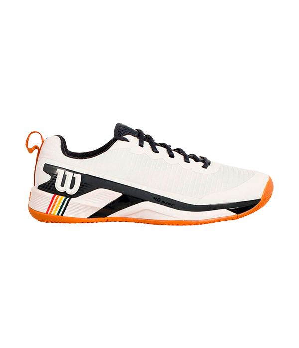 Wilson Rush Pro 4.5 Clay RG White/Navy Blazer/Gum 2025 Padel Shoes Zapatillas Wilson
